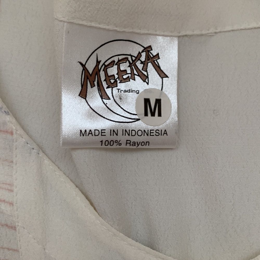 Meeks Rayon Blouse. Size M - Picture 3 of 9
